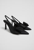 TACON NEGRO CON LAZO BRILLOS STRADIVARIUS